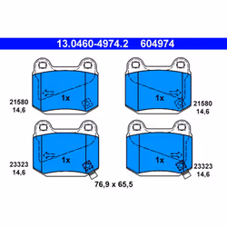 Set di pastiglie freno ATE 13.0460-4974.2, posteriore
