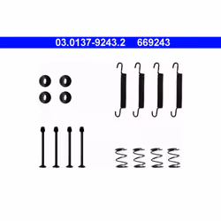 Set di accessori, ganasce del freno di stazionamento ATE 03.0137-9243.2