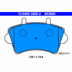 Set di pastiglie freno ATE 13.0460-3800.2, anteriore