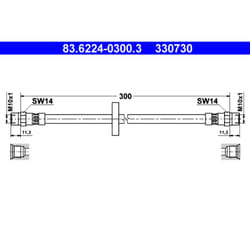 Tubo flessibile del freno ATE 83.6224-0300.3