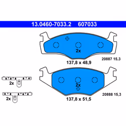 Set di pastiglie freno ATE 13.0460-7033.2, anteriore