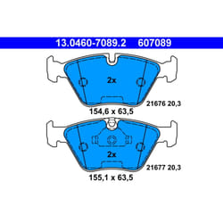 Set di pastiglie freno ATE 13.0460-7089.2, fronte