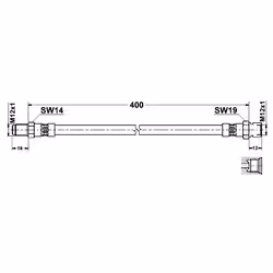 Tubi Freno; ATE; 400 M12x1; per MERCEDES-BENZ; 1472870131, 5177283501, 0004284235, A0004284235