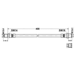 ATE 83.6103-0400.3 Tubi Freno 400 M12x1 MERCEDES-BENZ: UNIMOG