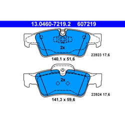 Set di pastiglie freno ATE 13.0460-7219.2, posteriore