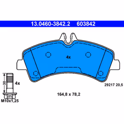 Set di pastiglie freno ATE 13.0460-3842.2, posteriore