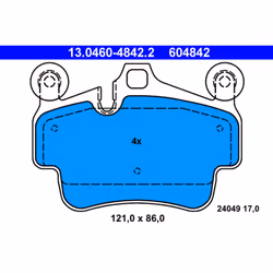 Set di pastiglie freno ATE 13.0460-4842.2, anteriore