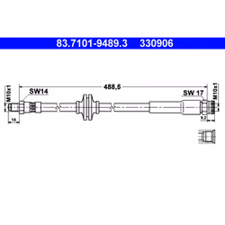 Tubo flessibile del freno ATE 83.7101-9489.3