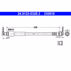 Tubo flessibile del freno ATE 24.5123-0328.3