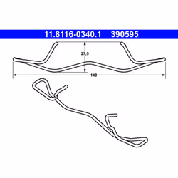 Molla, pinza freno ATE 11.8116-0340.1