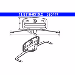 Molla, pinza freno ATE 11.8116-0315.2