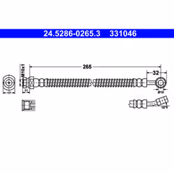 Tubo flessibile del freno ATE 24.5286-0265.3
