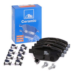 ATE Ceramic 13.0470-3827.2 Kit pastiglie freno Con contatto segnalazione usura con bulloni pinza freno con accessori FIAT: Grande Punto Hatchback