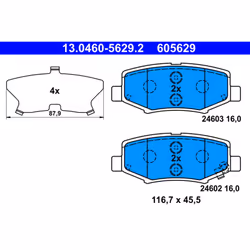 Set di pastiglie freno ATE 13.0460-5629.2, posteriore