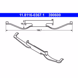 Molla, pinza freno ATE 11.8116-0367.1