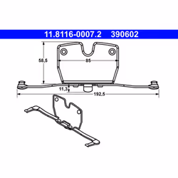 Molla, pinza freno ATE 11.8116-0007.2 - Vista aggiuntiva 3
