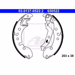 Ganasce Freno; ATE; 203 38 con leva; per SMART, RENAULT; 440601843R, 440603961R, 4534230100