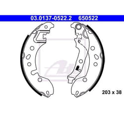 ATE 03.0137-0522.2 Ganasce Freno 203 38 con leva SMART: Fortwo III Coupe, Fortwo III Cabrio, RENAULT: TWINGO 2