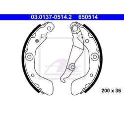 ATE 03.0137-0514.2 Ganasce Freno 200 36 con leva CHEVROLET: Aveo Hatchback
