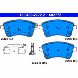 Set di pastiglie freno ATE 13.0460-2772.2, anteriore