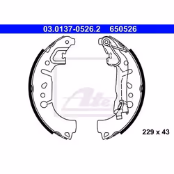 Ganasce Freno; ATE; 229 43 con leva; per FIAT; 77367099