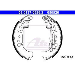 ATE 03.0137-0526.2 Ganasce Freno 229 43 con leva FIAT: 500L, Tipo Sedan