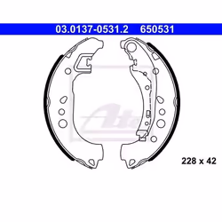 Ganasce Freno; ATE; 228 42 con leva; per SMART, RENAULT; 440609081R, 4534230200