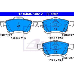 ATE 13.0460-7302.2 Kit pastiglie freno con segnalatore acustico usura FIAT: 500L