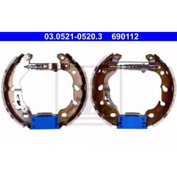 ATE Original TopKit 03.0521-0520.3 Kit freno, Freno a tamburo con cilindretto freno, con accessori FIAT: Panda II Hatchback, 500 Hatchback
