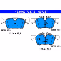 Set di pastiglie freno ATE 13.0460-7337.2, posteriore