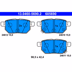 Set di pastiglie freno ATE 13.0460-5690.2, posteriore
