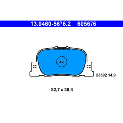 Set di pastiglie freno ATE 13.0460-5676.2, posteriore