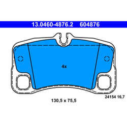 Set di pastiglie freno ATE 13.0460-4876.2, posteriore