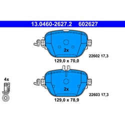 Set di pastiglie freno ATE 13.0460-2627.2, posteriore