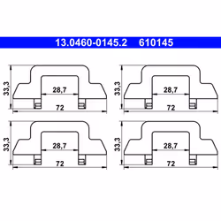 Indice: 13.0460-0145.2. Numero del Produttore: 13.0460-0145.2. Produttore: ATE. Sistema frenante: Lucas / TRW.