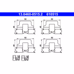Indice: 13.0460-0515.2. Numero del Produttore: 13.0460-0515.2. Produttore: ATE. Sistema frenante: Lucas / TRW.
