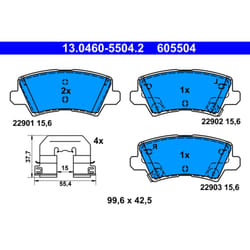 Set di pastiglie freno ATE 13.0460-5504.2, posteriore