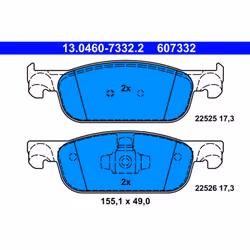 Altezza [mm]: 49. Asse di sviluppo: Davanti. Contatto di usura: No. Indice: 13.0460-7332.2. Larghezza [mm]: 155,1. Materiale: ...