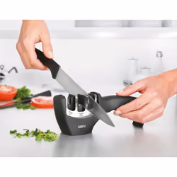 GEFU COLT Affilacoltelli a strappo Nero, Acciaio inox