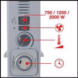 Einhell CH 2000/1 TT Interno Grigio 2000 W Radiatore / Ventilatore