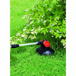 Einhell GE-CT 18 Li, Tagliabordi, 24 cm, Filo di nylon, Impugnatura a D con avvolgimento filo, 8500 Giri/min, Rosso, Argento