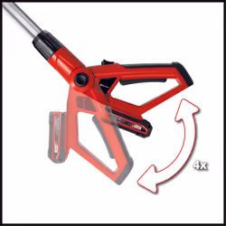 Einhell Ebrancheur et taille-haie sans fil sur batterie GE-HC 18 Li T Set Power X-Change (lithium ion, 18 V, télescopique, scie à chaîne de 170 mm, taille-haie de 400 mm y compris batterie de 3.0 Ah et chargeur) - Vista aggiuntiva 8
