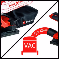 Einhell TC-OS 18/187 Li Solo Smerigliatrice diritta Nero, Rosso - Vista aggiuntiva 4