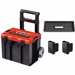 Einhell E-Case L, Cassetta degli attrezzi, Polipropilene, Nero, Rosso, 120 kg, Cardine, 41,5 cm