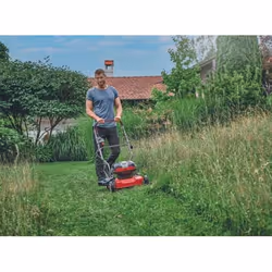 Einhell Akku-Rasenmäher GE-CM 36/48 Li M-| Solo Tagliaerba a spinta Batteria Nero, Rosso - Vista aggiuntiva 8