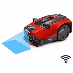Einhell Flexo Cam Plus 600 Tagliaerba robotizzato Batteria Nero, Rosso, Argento