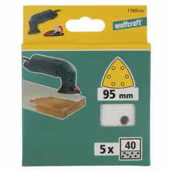 wolfcraft GmbH 4006885116108 fornitura per utensili rotanti per molatura/levigatura Pittura, Legno Carta abrasiva