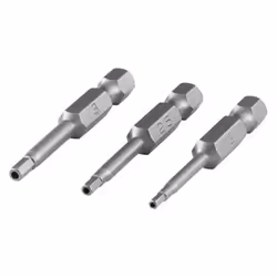 wolfcraft GmbH 4006885126305, 3 pz, Esagonale di sicurezza (metrico), 2,2.5,3 mm, 50 mm, 25,4 / 4 mm (1 / 4")
