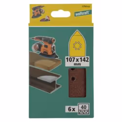 wolfcraft GmbH 4006885179004 fornitura per utensili rotanti per molatura/levigatura Metallo, Pittura, Plastica, Legno Carta abrasiva