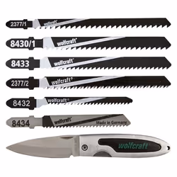 wolfcraft GmbH 2377000, Lama per seghetto alternativo, Truciolare, In legno duro, Laminato, Legno dolce, Lama in acciaio inox ...